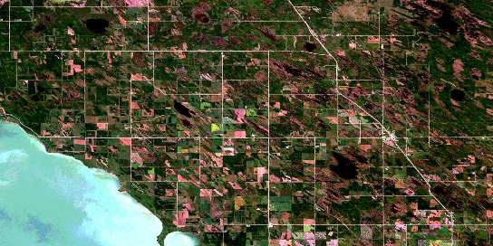 Eriksdale Satellite Map 062J16 at 1:50,000 scale - National Topographic System of Canada (NTS) - Orthophoto