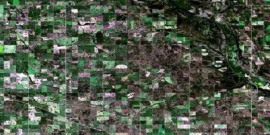 Miniota Satellite Map 062K03 at 1:50,000 scale - National Topographic System of Canada (NTS) - Orthophoto