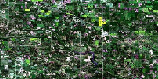 Moosomin Satellite Map 062K04 at 1:50,000 scale - National Topographic System of Canada (NTS) - Orthophoto