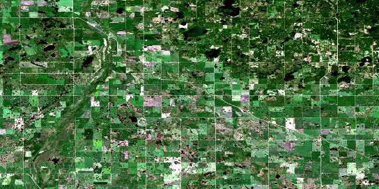 Rossburn Satellite Map 062K10 at 1:50,000 scale - National Topographic System of Canada (NTS) - Orthophoto