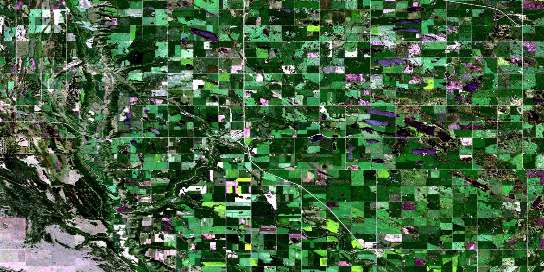 Binscarth Satellite Map 062K11 at 1:50,000 scale - National Topographic System of Canada (NTS) - Orthophoto
