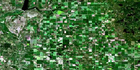 Inglis Satellite Map 062K14 at 1:50,000 scale - National Topographic System of Canada (NTS) - Orthophoto