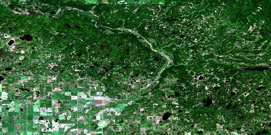 Glen Elmo Satellite Map 062K15 at 1:50,000 scale - National Topographic System of Canada (NTS) - Orthophoto