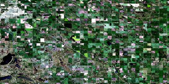 Yorkton Satellite Map 062M01 at 1:50,000 scale - National Topographic System of Canada (NTS) - Orthophoto