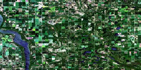 Roblin Satellite Map 062N03 at 1:50,000 scale - National Topographic System of Canada (NTS) - Orthophoto