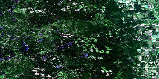 Singush Lake Satellite Map 062N10 at 1:50,000 scale - National Topographic System of Canada (NTS) - Orthophoto