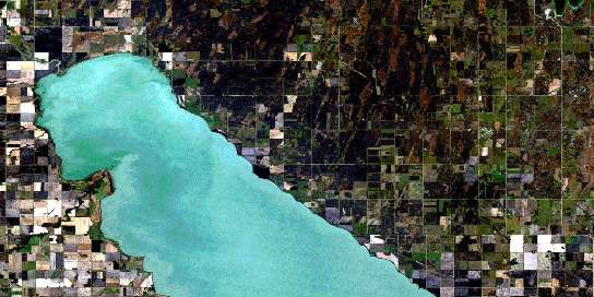 Rorketon Satellite Map 062O05 at 1:50,000 scale - National Topographic System of Canada (NTS) - Orthophoto