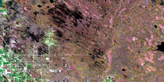 Moosehorn Satellite Map 062O08 at 1:50,000 scale - National Topographic System of Canada (NTS) - Orthophoto