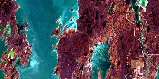 Air photo: Skownan Satellite Image map 062O13 at 1:50,000 Scale