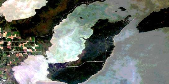Air photo: Gull Harbour Satellite Image map 062P02 at 1:50,000 Scale