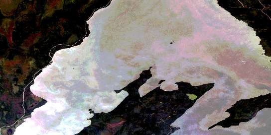 Anderson Point Satellite Map 062P07 at 1:50,000 scale - National Topographic System of Canada (NTS) - Orthophoto