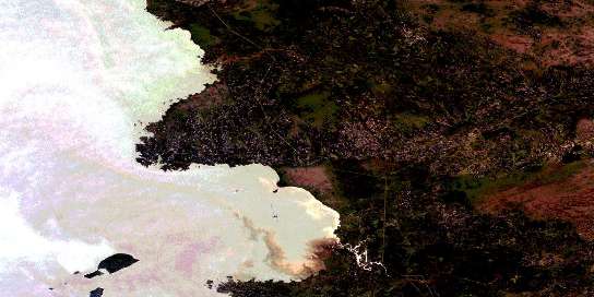 Princess Harbour Satellite Map 062P15 at 1:50,000 scale - National Topographic System of Canada (NTS) - Orthophoto