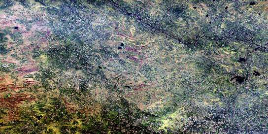 Magnusson Lake Satellite Map 062P16 at 1:50,000 scale - National Topographic System of Canada (NTS) - Orthophoto
