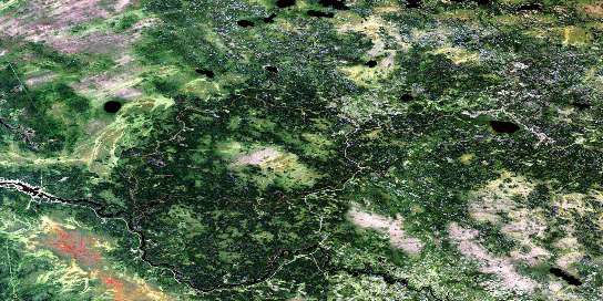 Seventeen Mile Lake Satellite Map 063A07 at 1:50,000 scale - National Topographic System of Canada (NTS) - Orthophoto