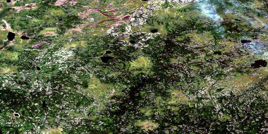 Air photo: Wekinna Lake Satellite Image map 063A16 at 1:50,000 Scale