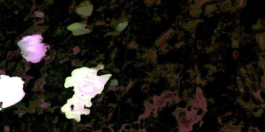 Air photo: Sisib Lake Satellite Image map 063B11 at 1:50,000 Scale