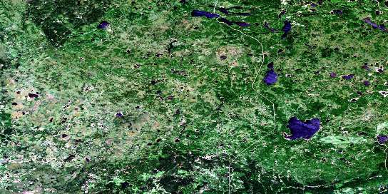 Townsend Lake Satellite Map 063C05 at 1:50,000 scale - National Topographic System of Canada (NTS) - Orthophoto