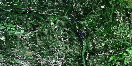 Mcbride Lake Satellite Map 063D08 at 1:50,000 scale - National Topographic System of Canada (NTS) - Orthophoto