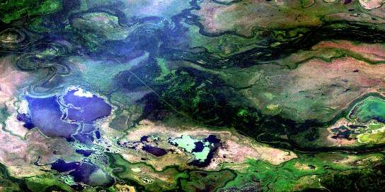 Air photo: Sipanok Channel Satellite Image map 063E10 at 1:50,000 Scale