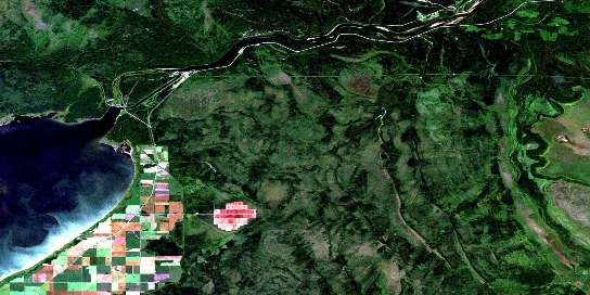 Air photo: Tobin Lake Satellite Image map 063E11 at 1:50,000 Scale