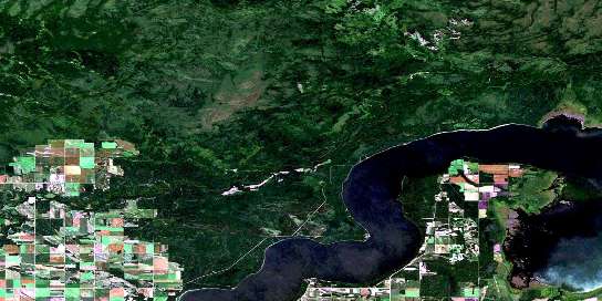 Air photo: Pemmican Point Satellite Image map 063E12 at 1:50,000 Scale