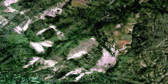 Air photo: Missipuskiow River Satellite Image map 063E13 at 1:50,000 Scale