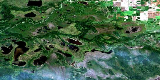 Air photo: Culdesac Lake Satellite Image map 063F12 at 1:50,000 Scale