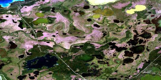 Landry Lake Satellite Map 063F15 at 1:50,000 scale - National Topographic System of Canada (NTS) - Orthophoto