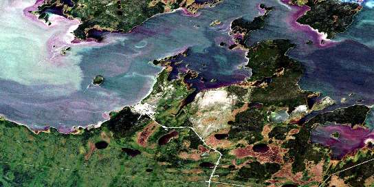Napanee Bay Satellite Map 063G04 at 1:50,000 scale - National Topographic System of Canada (NTS) - Orthophoto