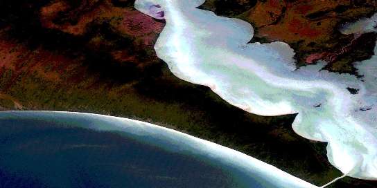Mcleod Island Satellite Map 063G16 at 1:50,000 scale - National Topographic System of Canada (NTS) - Orthophoto