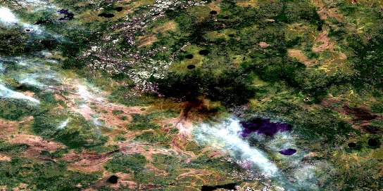Air photo: Makatesibi Lake Satellite Image map 063H01 at 1:50,000 Scale