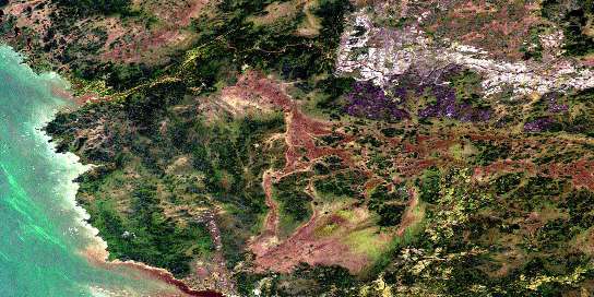 Air photo: Mukutawa River Satellite Image map 063H03 at 1:50,000 Scale