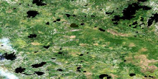 Bennett Lake Satellite Map 063H08 at 1:50,000 scale - National Topographic System of Canada (NTS) - Orthophoto