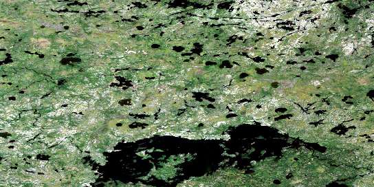 Gunisao Lake Satellite Map 063H09 at 1:50,000 scale - National Topographic System of Canada (NTS) - Orthophoto