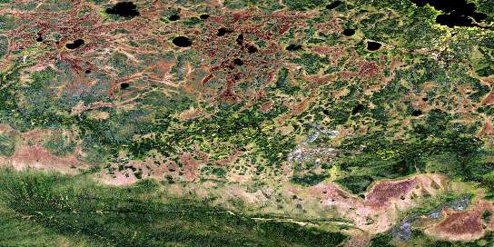 Air photo: Ininiwekun Rapids Satellite Image map 063H11 at 1:50,000 Scale