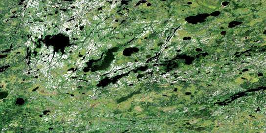 Washahigan Lake Satellite Map 063H15 at 1:50,000 scale - National Topographic System of Canada (NTS) - Orthophoto