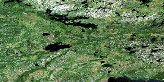 Butterfly Lake Satellite Map 063I06 at 1:50,000 scale - National Topographic System of Canada (NTS) - Orthophoto