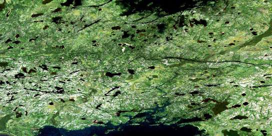 Joyal Lake Satellite Map 063I07 at 1:50,000 scale - National Topographic System of Canada (NTS) - Orthophoto