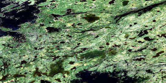 Rurak Lake Satellite Map 063I10 at 1:50,000 scale - National Topographic System of Canada (NTS) - Orthophoto