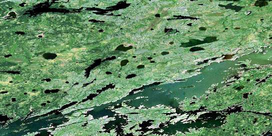 White Rabbit Lake Satellite Map 063I14 at 1:50,000 scale - National Topographic System of Canada (NTS) - Orthophoto