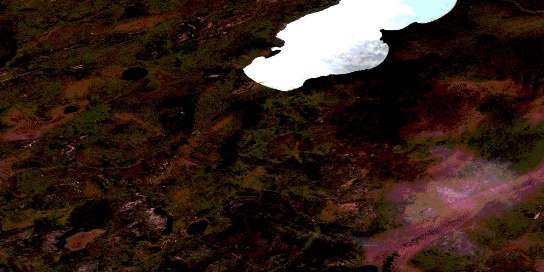 Air photo: Hargrave Lake Satellite Image map 063J05 at 1:50,000 Scale