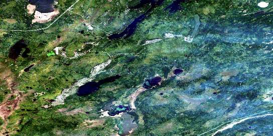 Air photo: Muhigan Lake Satellite Image map 063J10 at 1:50,000 Scale