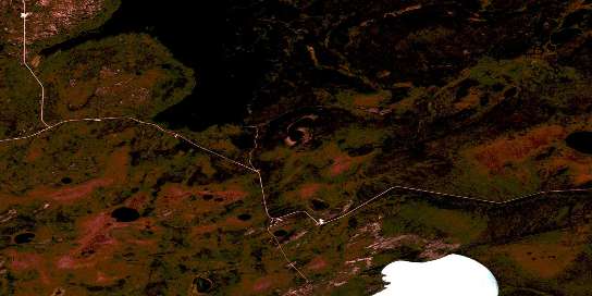 Buzz Lake Satellite Map 063J12 at 1:50,000 scale - National Topographic System of Canada (NTS) - Orthophoto