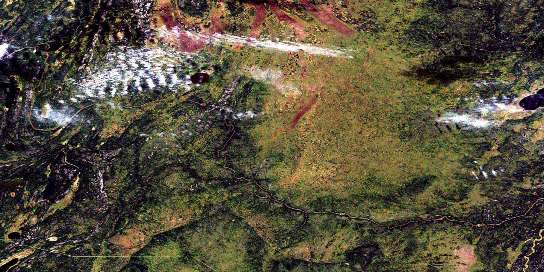 Air photo: Saw Lake Satellite Image map 063J14 at 1:50,000 Scale