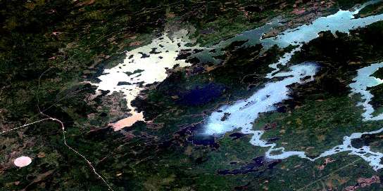 Duck Lake Satellite Map 063J16 at 1:50,000 scale - National Topographic System of Canada (NTS) - Orthophoto