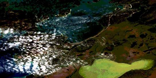 Air photo: Cormorant Satellite Image map 063K02 at 1:50,000 Scale