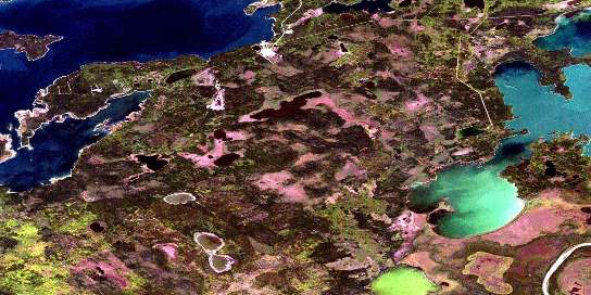 Air photo: Namew Lake Satellite Image map 063K04 at 1:50,000 Scale