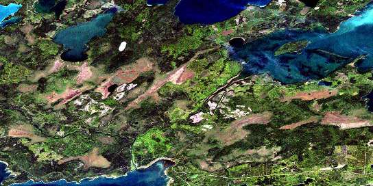 Air photo: Goose Lake Satellite Image map 063K05 at 1:50,000 Scale