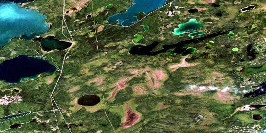 Egg Lake Satellite Map 063K06 at 1:50,000 scale - National Topographic System of Canada (NTS) - Orthophoto