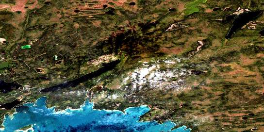 Air photo: Yawningstone Lake Satellite Image map 063K07 at 1:50,000 Scale